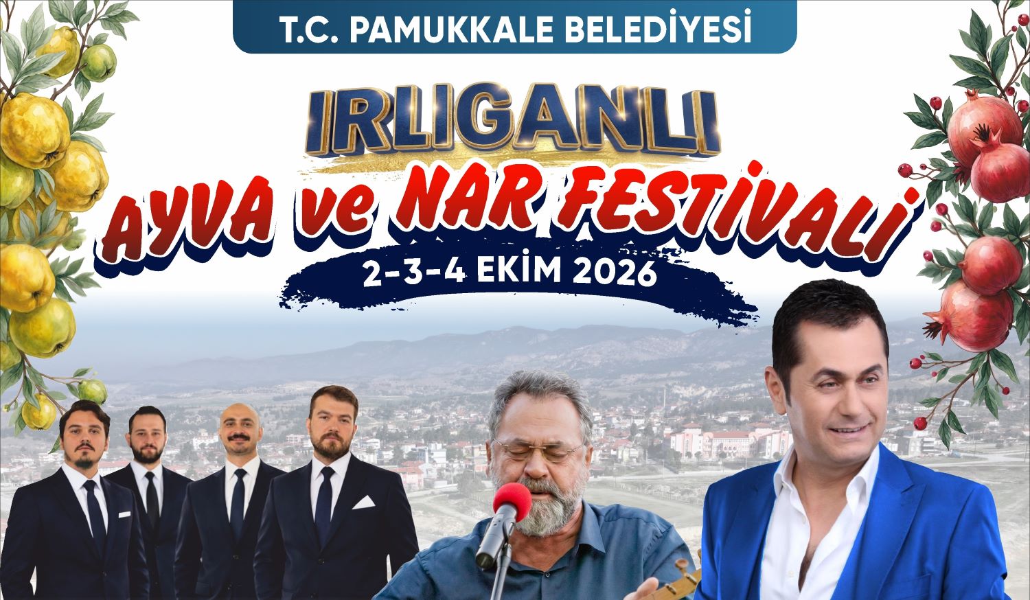 PAMUKKALE BELEDİYESİ AYVA VE NAR FESTİVALİ CUMA GÜNÜ BAŞLIYOR
