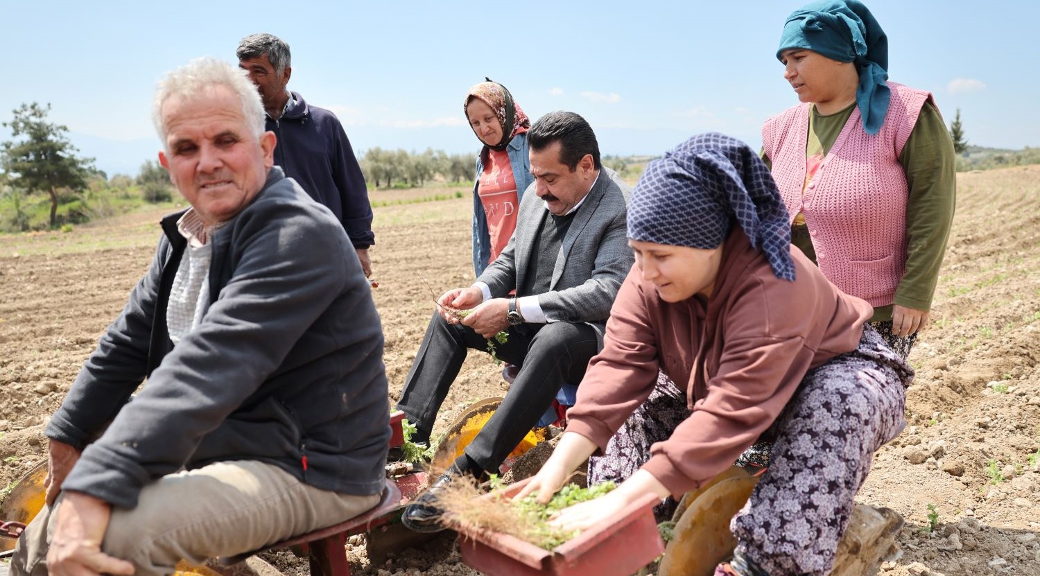 MAKAMDA DEĞİL TARLADA TER DÖKTÜ